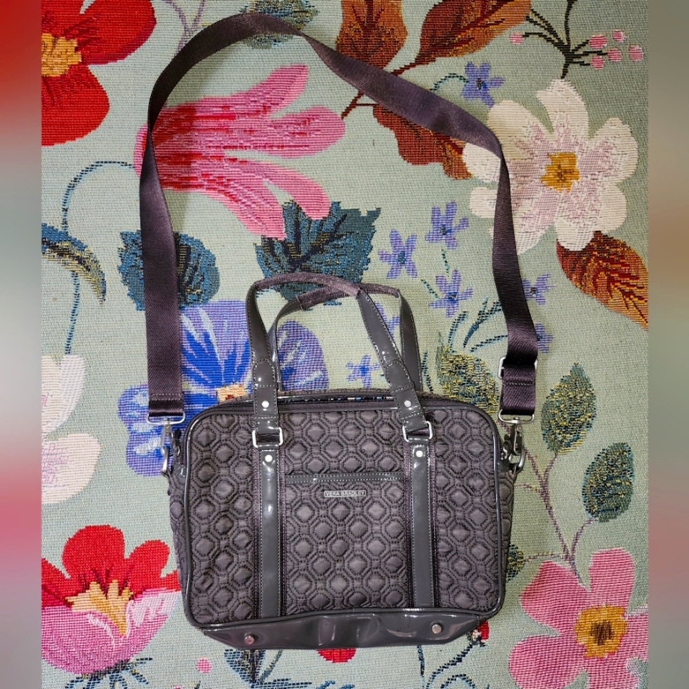 Vera Bradley Gray Quilted Laptop Bag